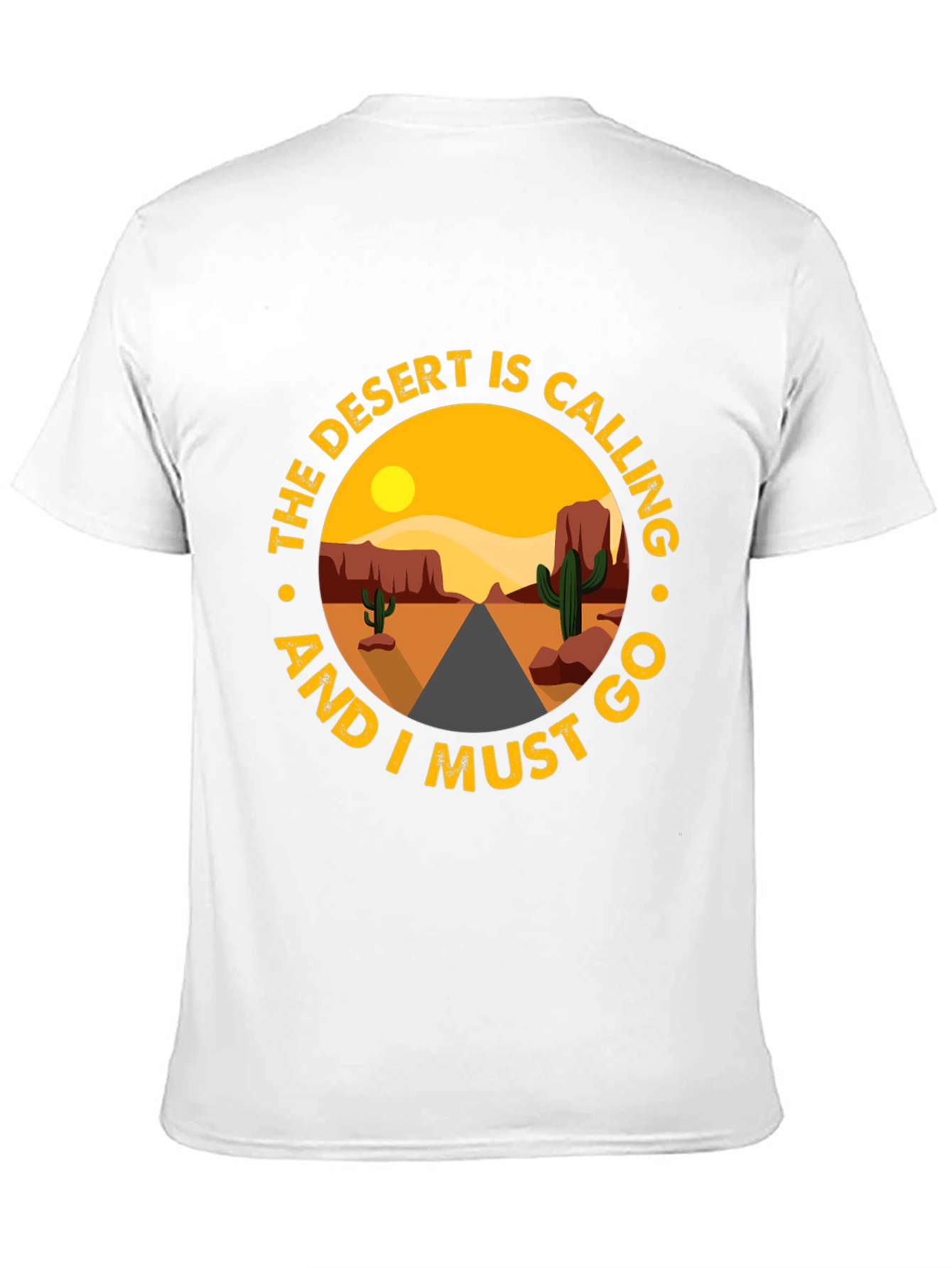Desert Calling Graphic Tee - Black Cotton T-Shirt