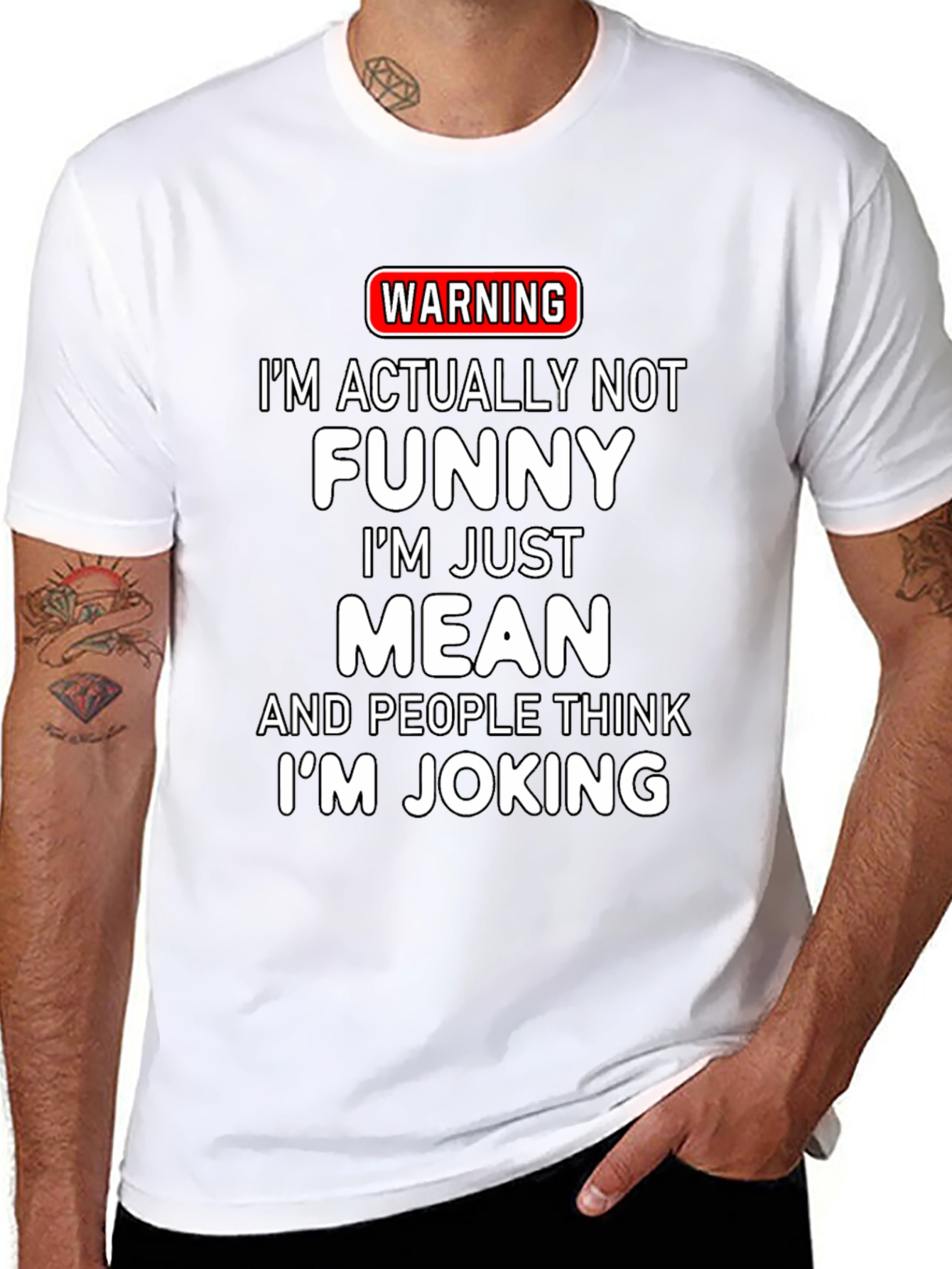 Warning Mean Joking T-Shirt