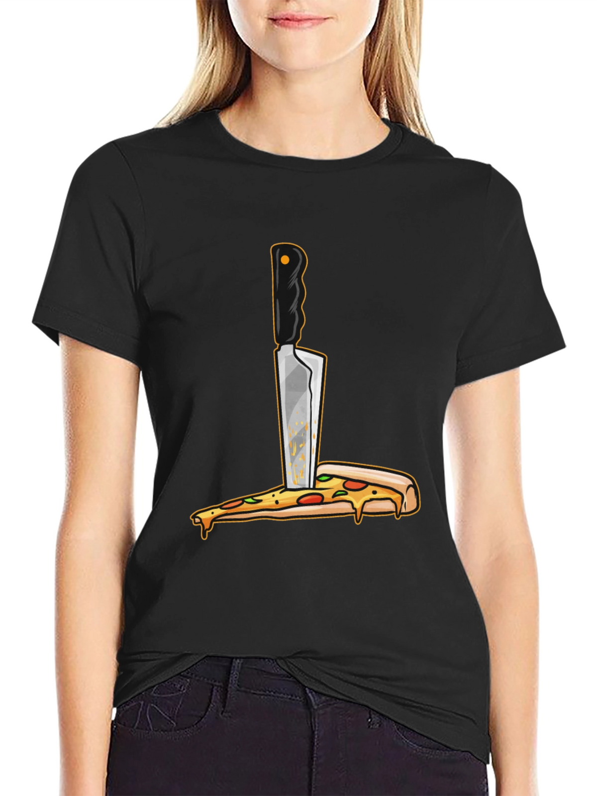 Pizza Knife T-Shirt - Funny Foodie Graphic Tee