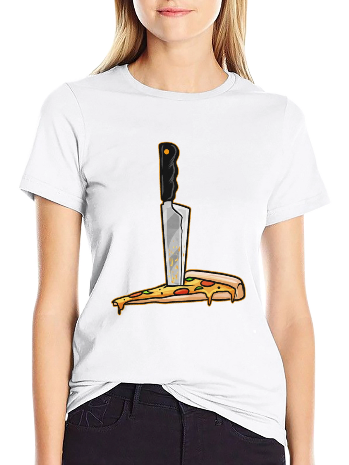 Pizza Knife T-Shirt - Funny Foodie Graphic Tee
