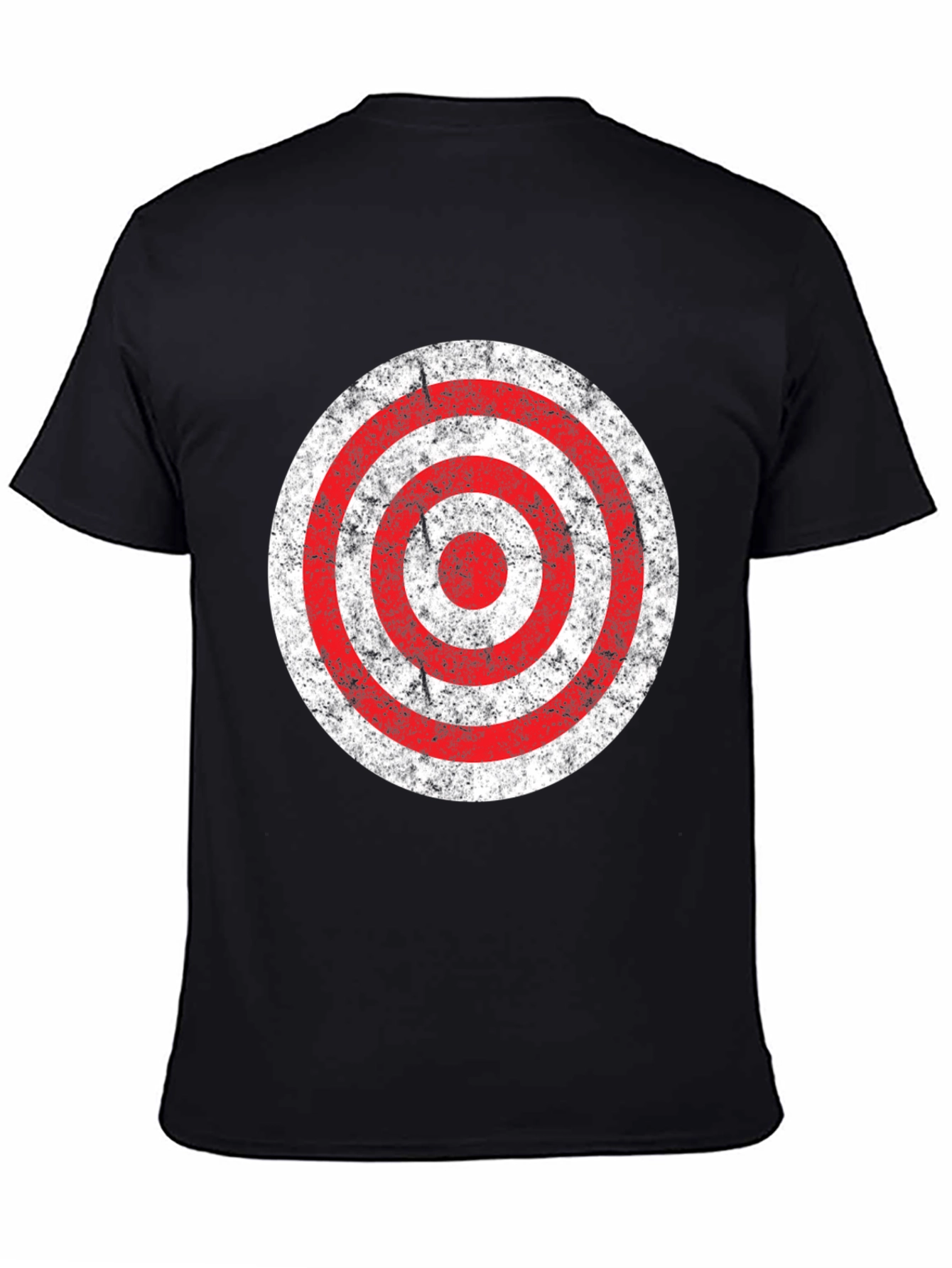 Distressed Target Graphic T-Shirt - Mens Black Tee