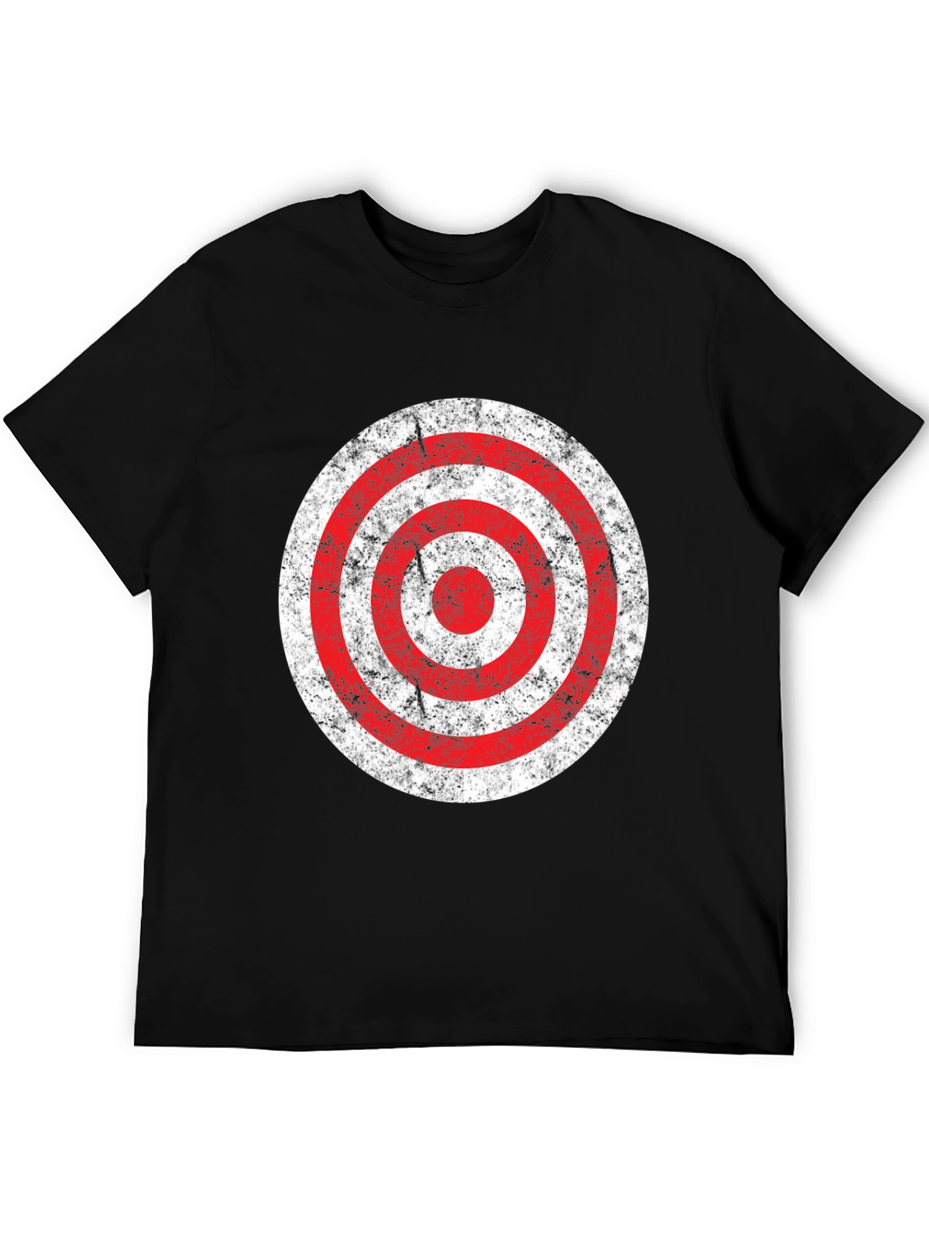 Distressed Target Graphic T-Shirt - Mens Black Tee