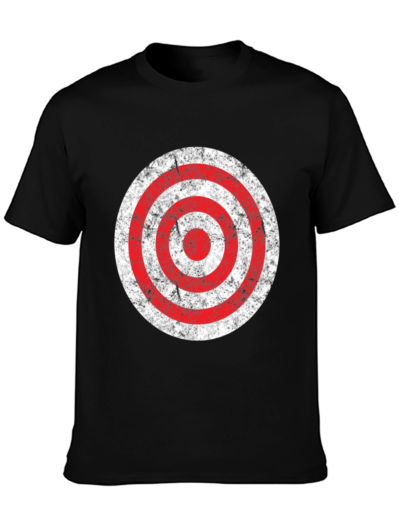 Distressed Target Graphic T-Shirt - Mens Black Tee