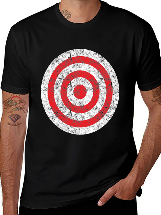 Distressed Target Graphic T-Shirt - Mens Black Tee
