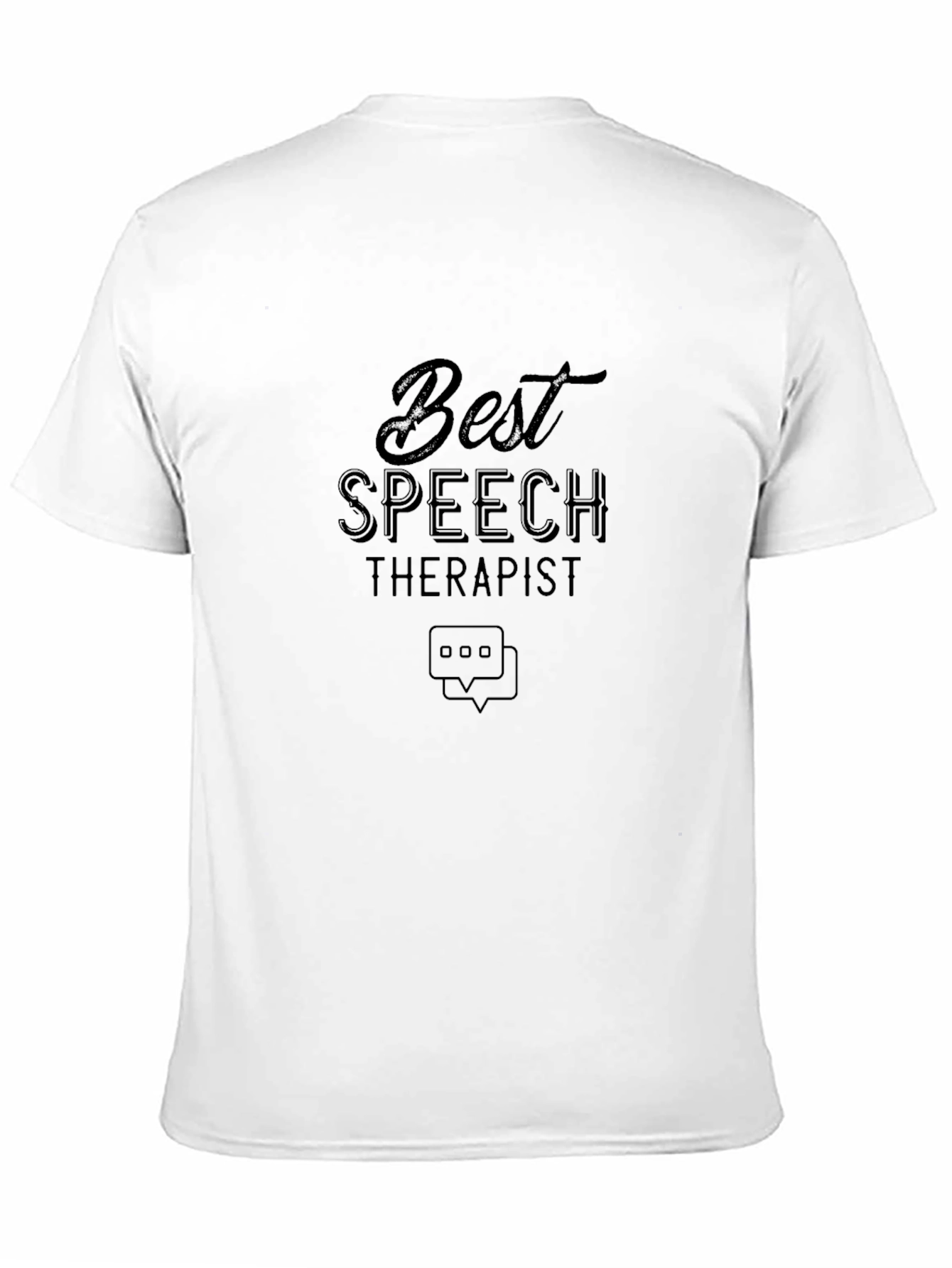 Best Speech Therapist T-Shirt Black Crew Neck Tee