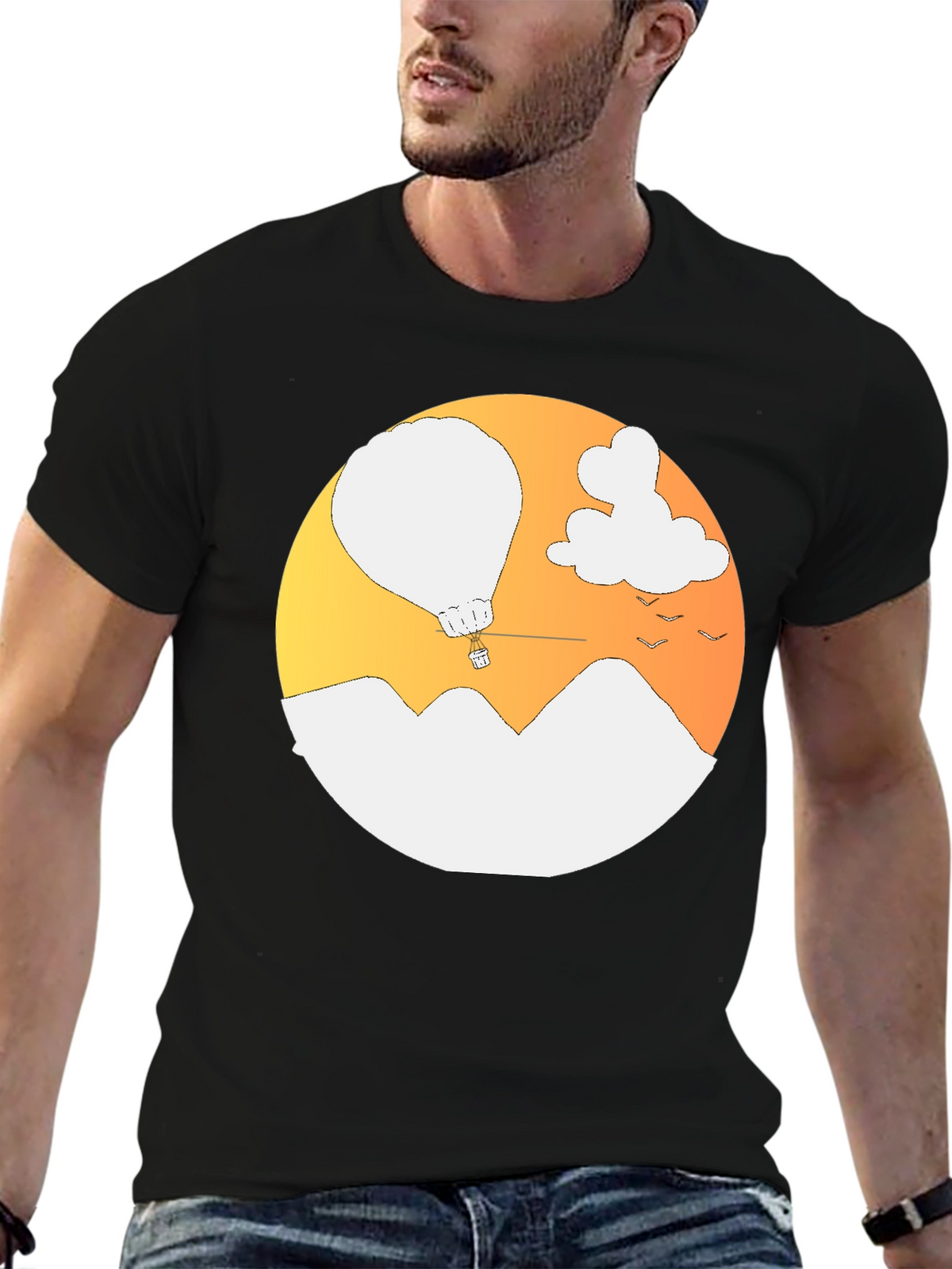 Mountain Balloon Graphic Tee