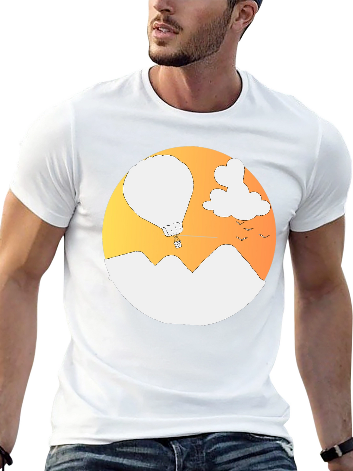 Mountain Balloon Graphic Tee