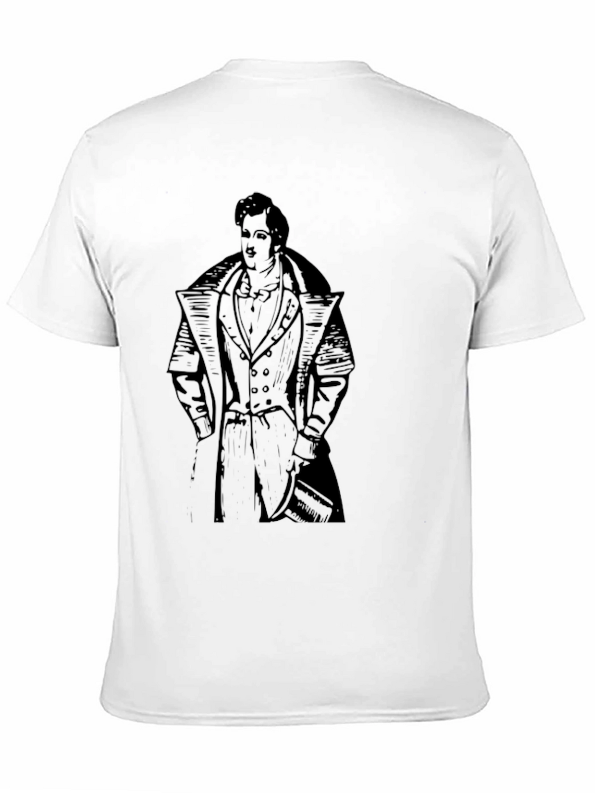 Gentleman Print Black T-Shirt