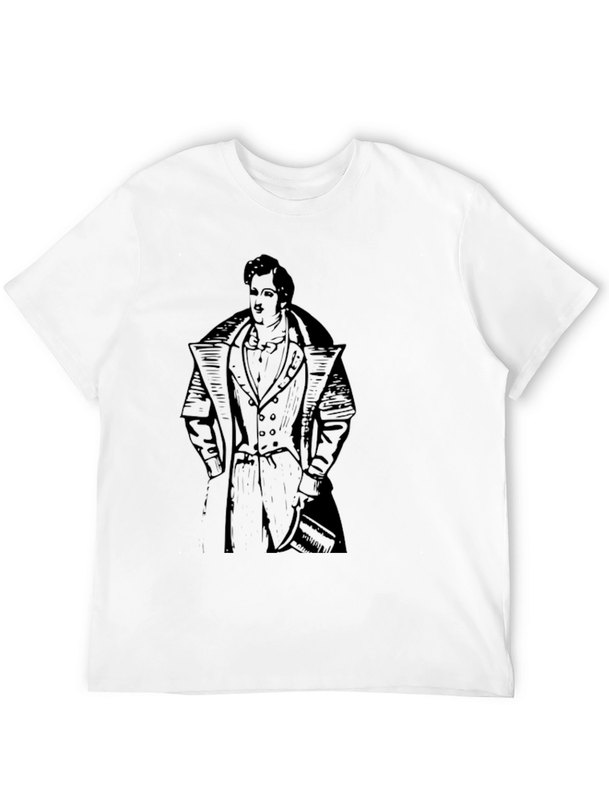 Gentleman Print Black T-Shirt