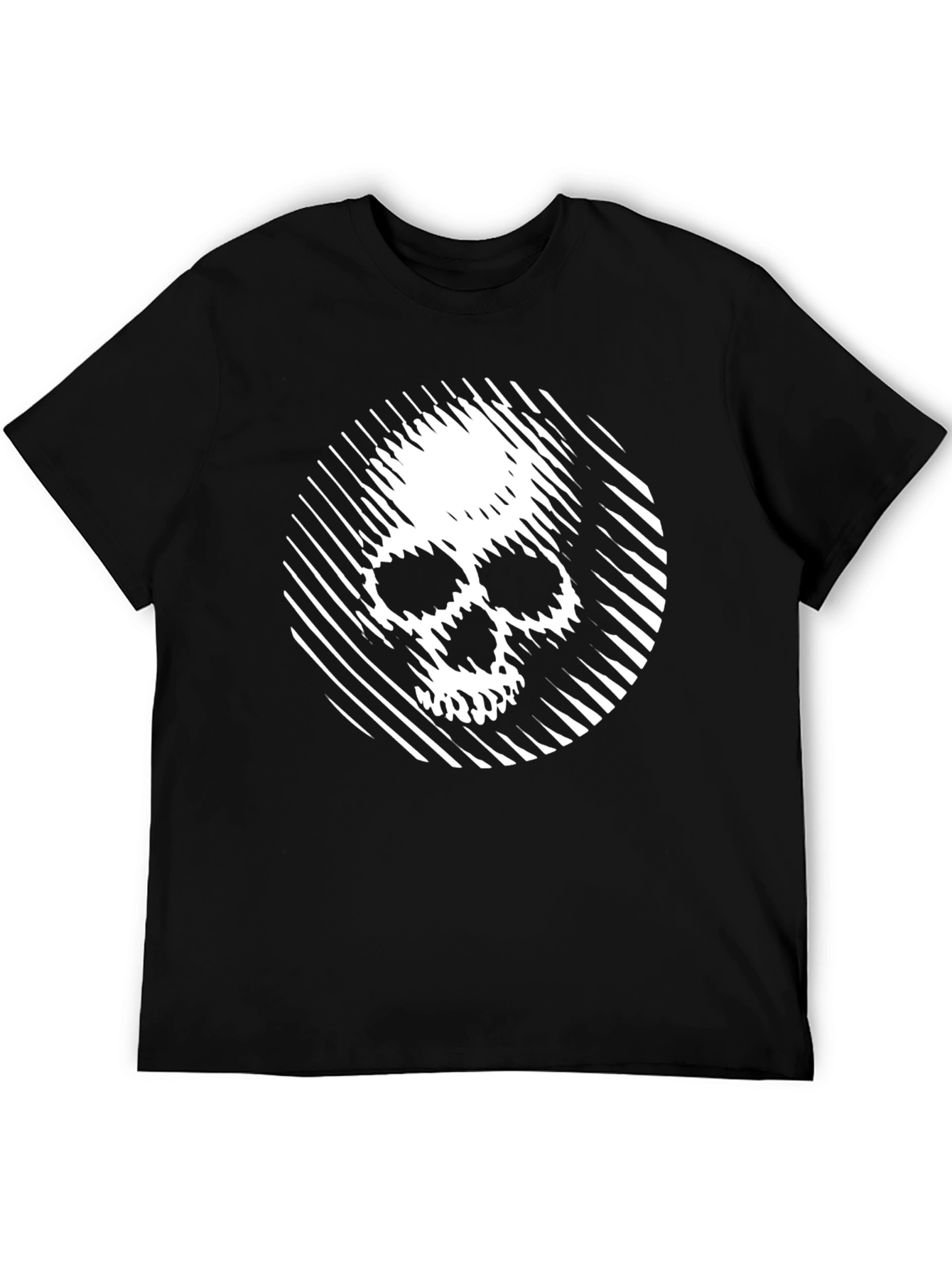 Skull Graphic Black T-Shirt - Edgy Style