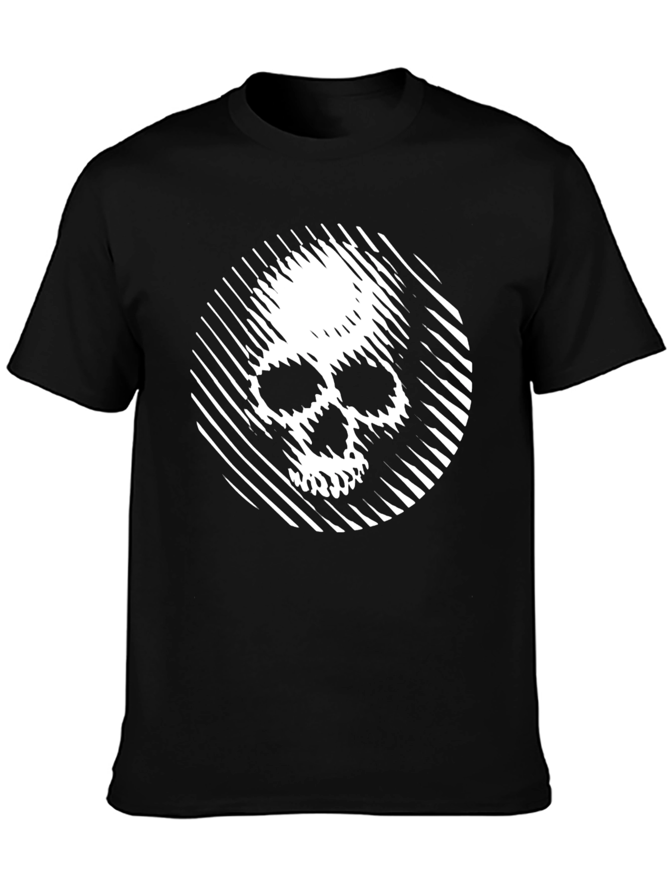 Skull Graphic Black T-Shirt - Edgy Style
