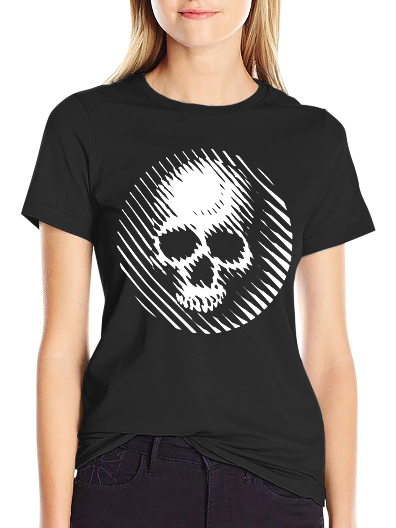 Skull Graphic Black T-Shirt - Edgy Style