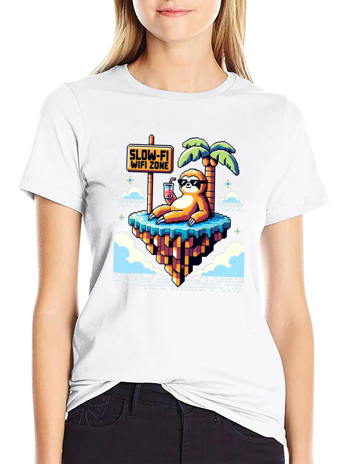 Slow-Fi Wifi Zone Sloth Graphic Tee