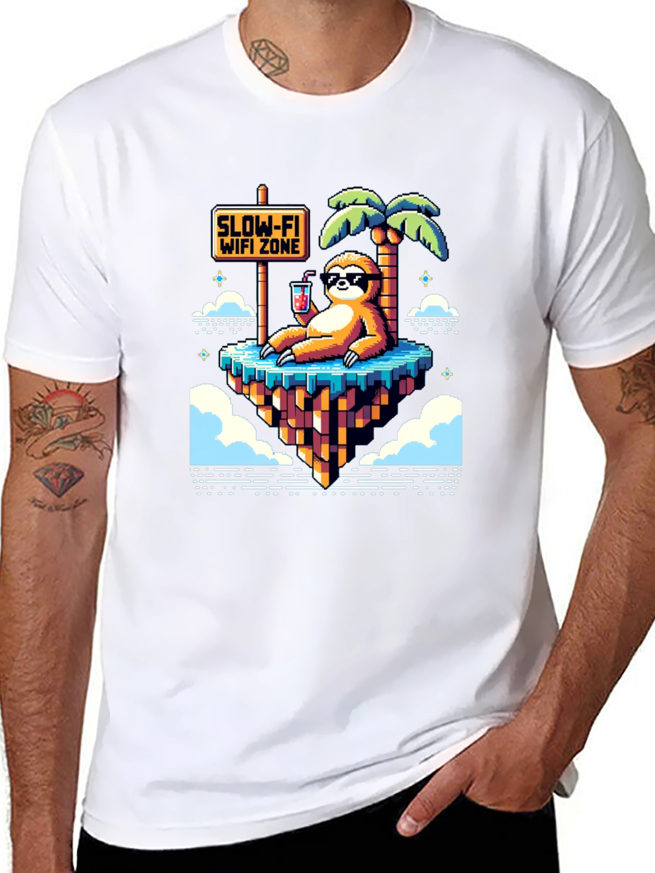 Slow-Fi Wifi Zone Sloth Graphic Tee