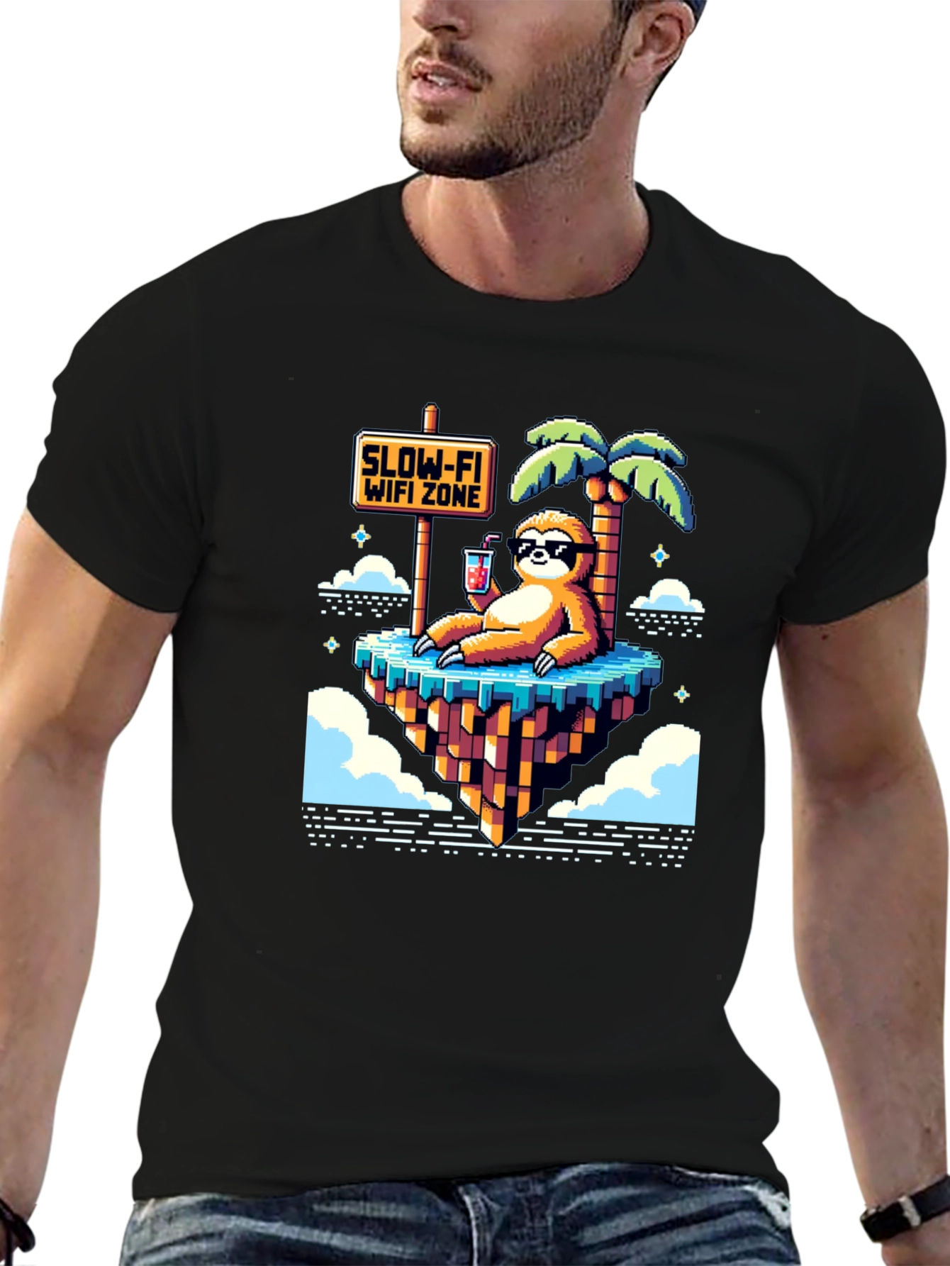 Slow-Fi Wifi Zone Sloth Graphic Tee