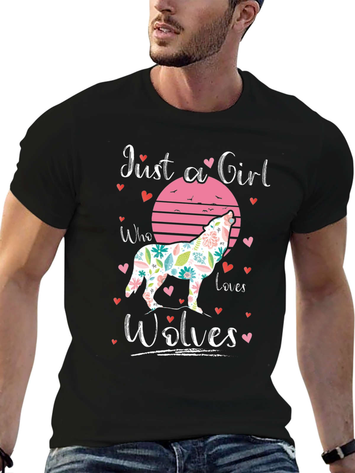 Just a Girl Who Loves Wolves T-Shirt
