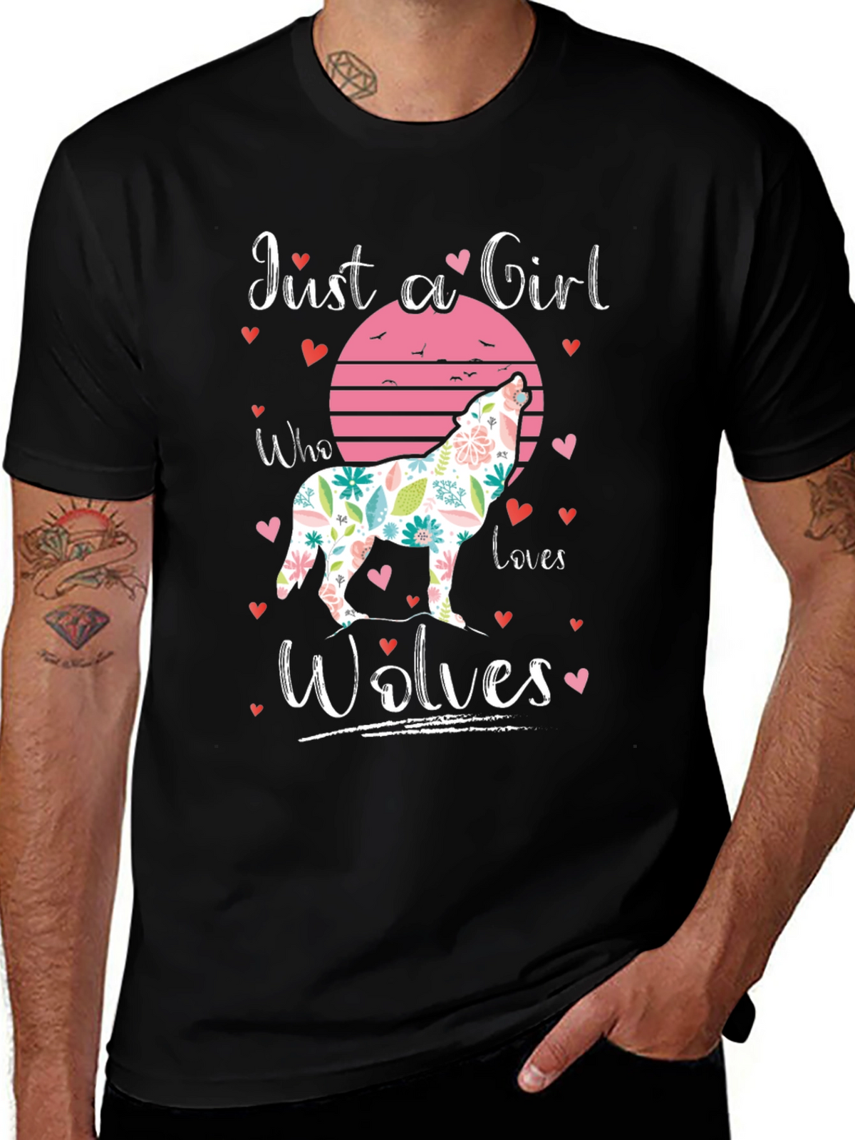 Just a Girl Who Loves Wolves T-Shirt