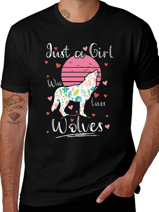 Just a Girl Who Loves Wolves T-Shirt