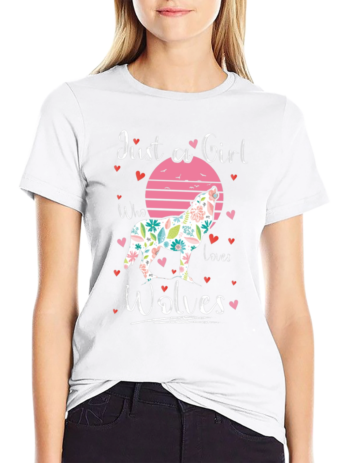Just a Girl Who Loves Wolves T-Shirt