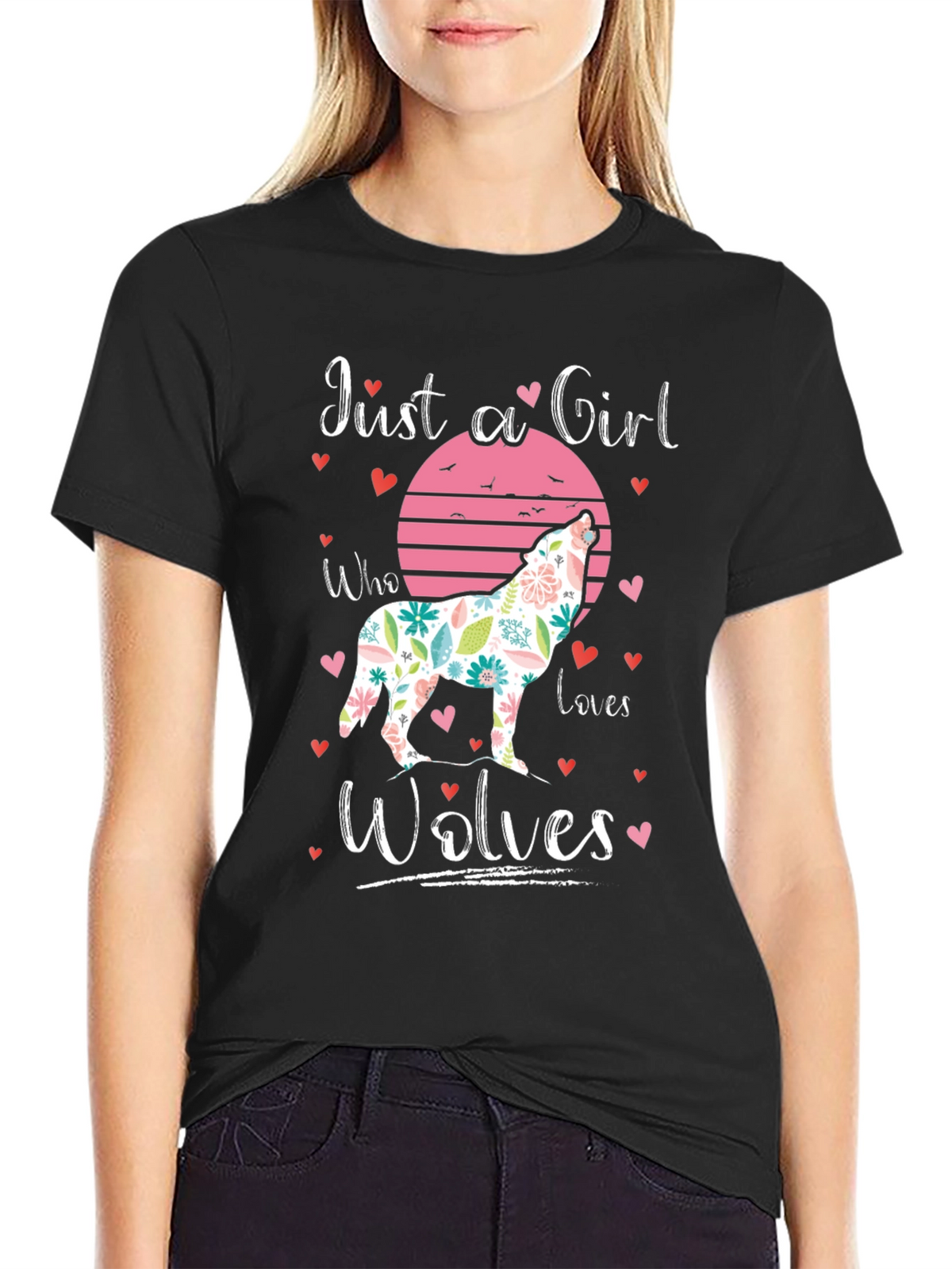 Just a Girl Who Loves Wolves T-Shirt