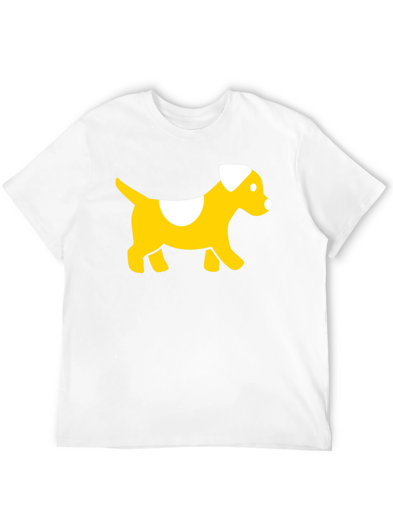 Cute Dog Graphic Tee - Black Cotton T-Shirt