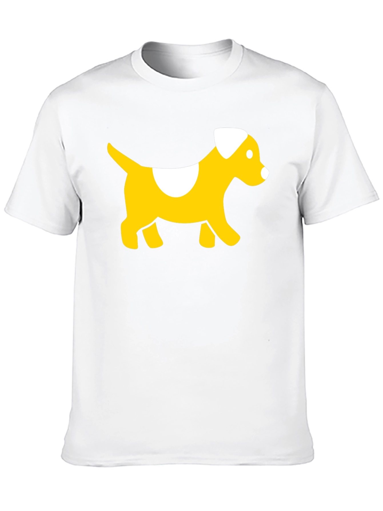 Cute Dog Graphic Tee - Black Cotton T-Shirt