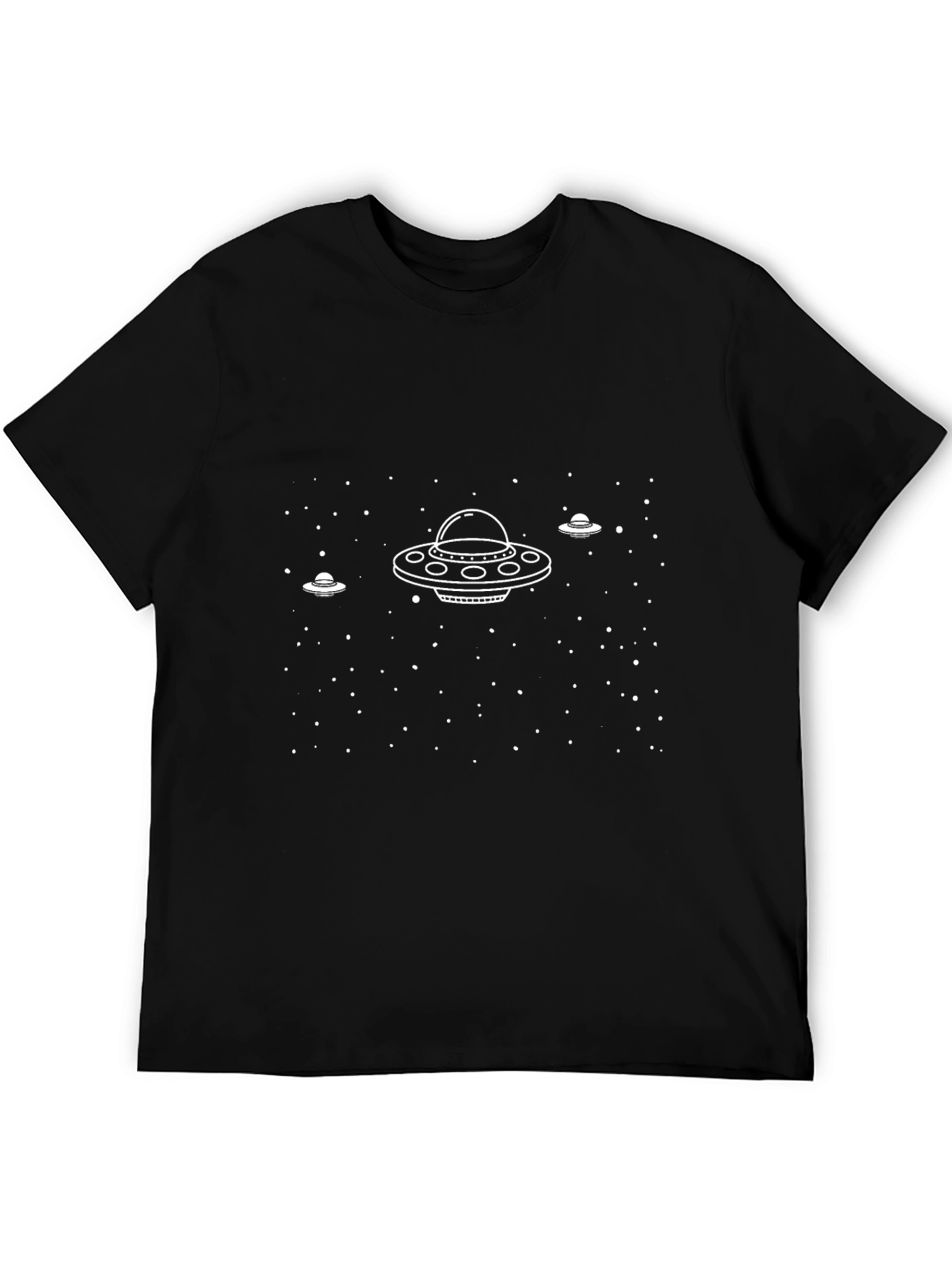 UFO Space T-Shirt - Black Cotton Tee