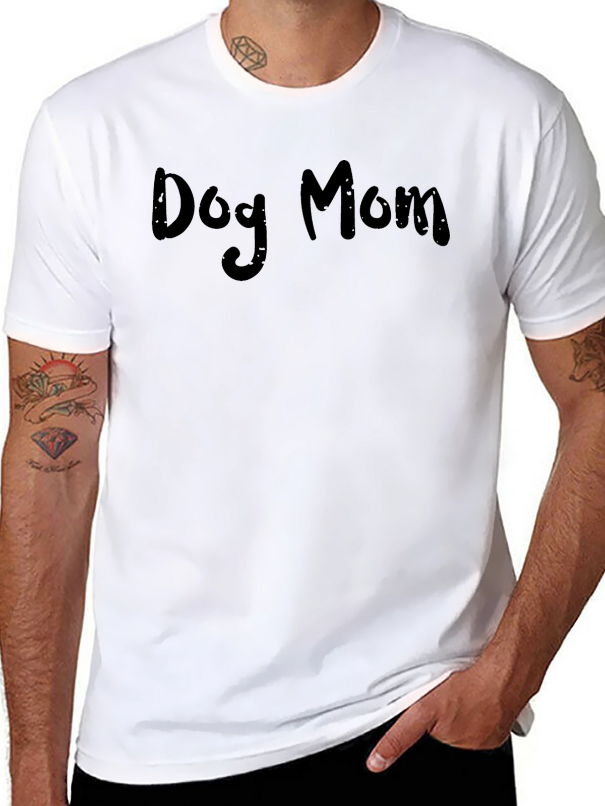 Dog Mom Black T-Shirt - Stylish Casual Wear