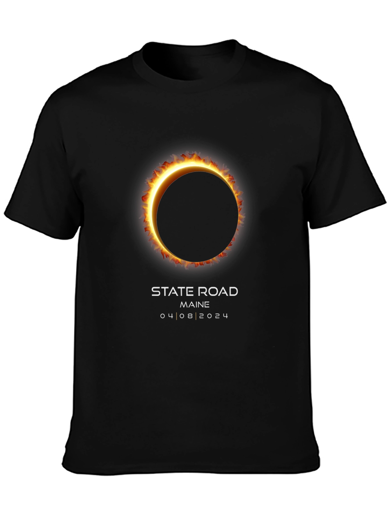 Total Solar Eclipse State Road Maine 04.08.2024 T-Shirt