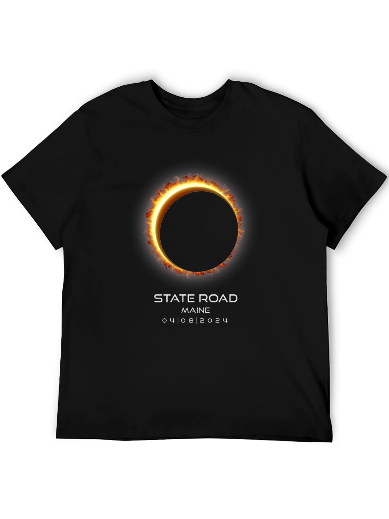 Total Solar Eclipse State Road Maine 04.08.2024 T-Shirt