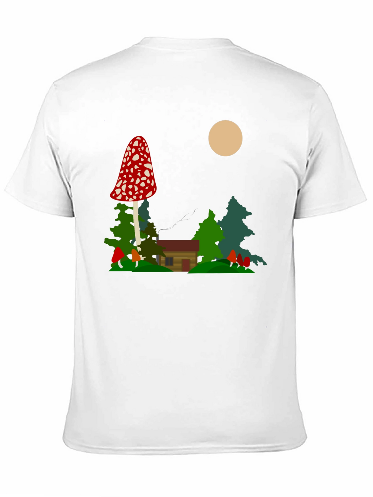 Mushroom Cabin Graphic Tee - Nature Lovers T-Shirt
