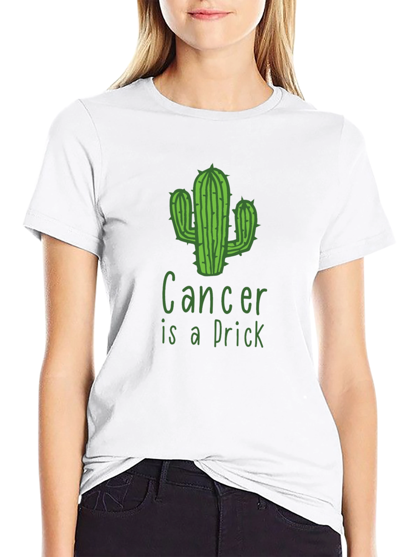 Cancer is a Prick Cactus Graphic T-Shirt