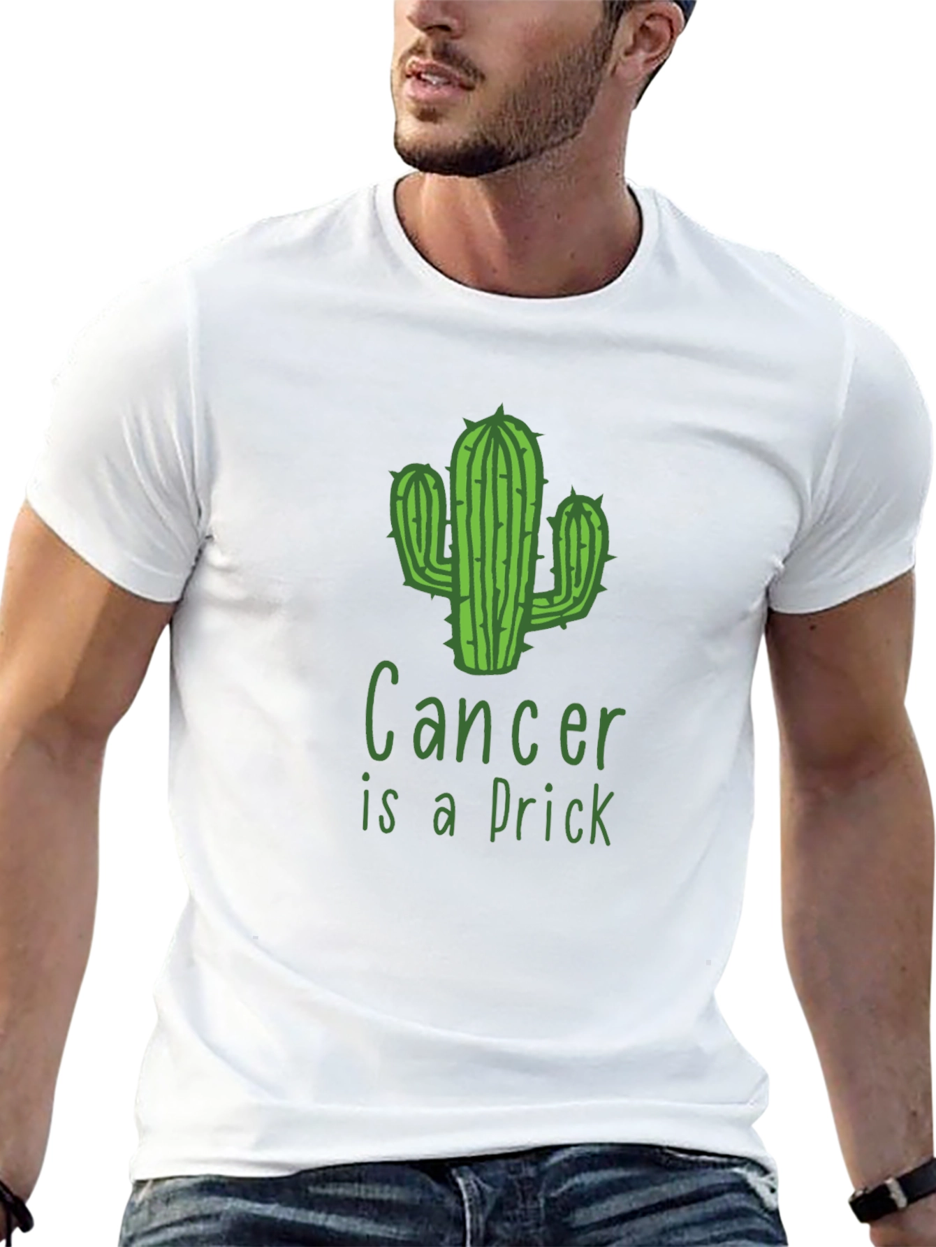 Cancer is a Prick Cactus Graphic T-Shirt