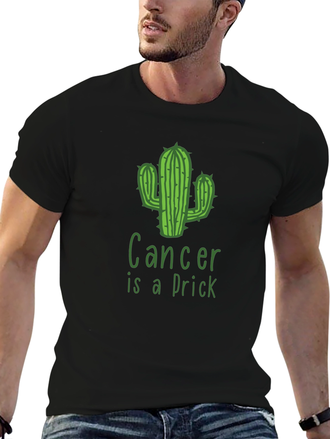 Cancer is a Prick Cactus Graphic T-Shirt