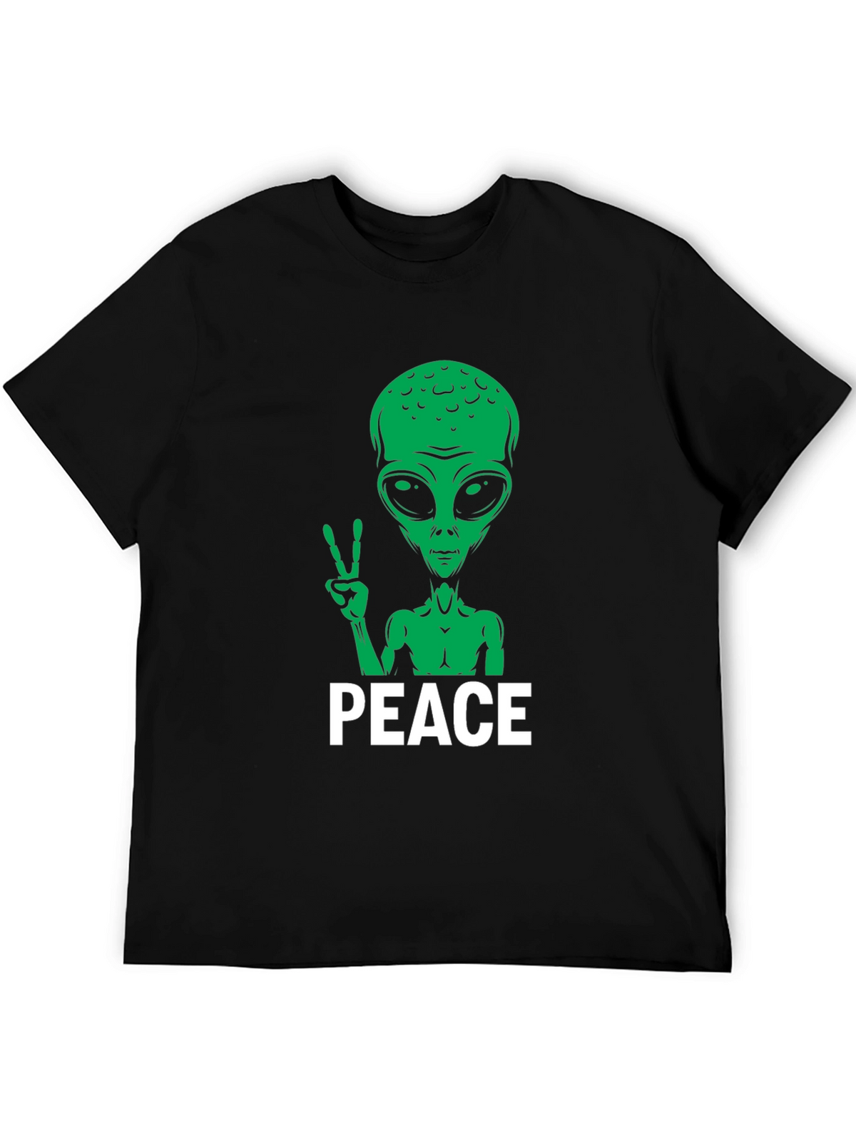Peace Alien Graphic Tee - Black