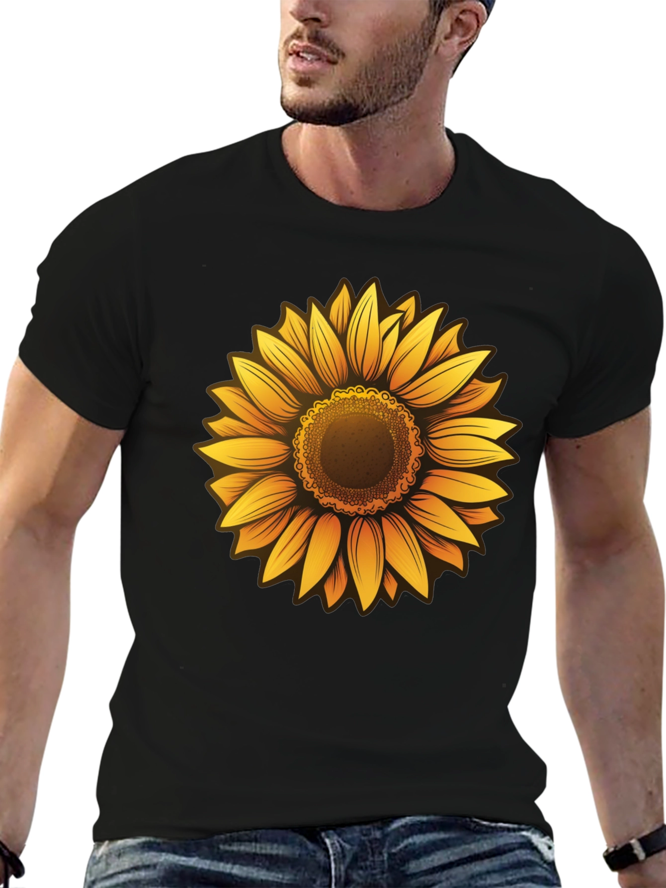 Sunflower Graphic Tee - Mens Black T-Shirt