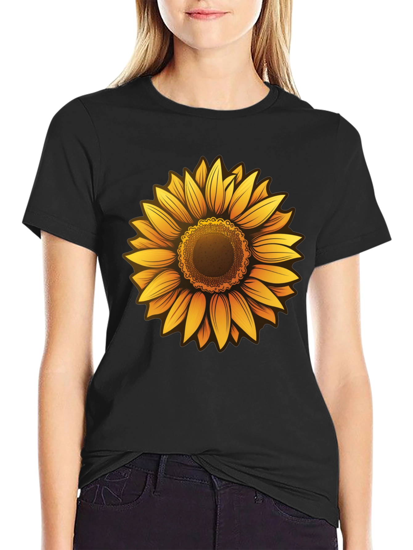 Sunflower Graphic Tee - Mens Black T-Shirt