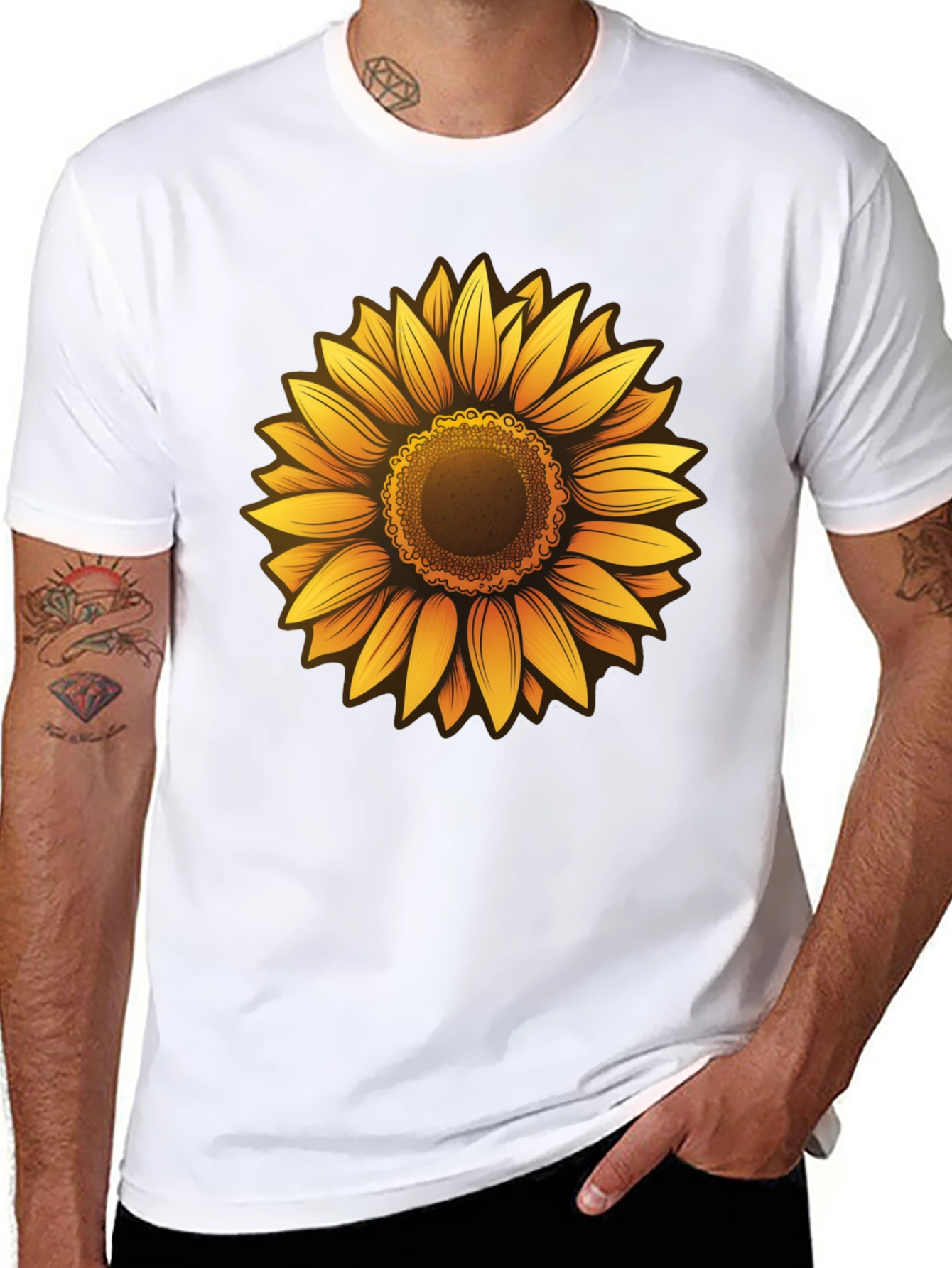 Sunflower Graphic Tee - Mens Black T-Shirt