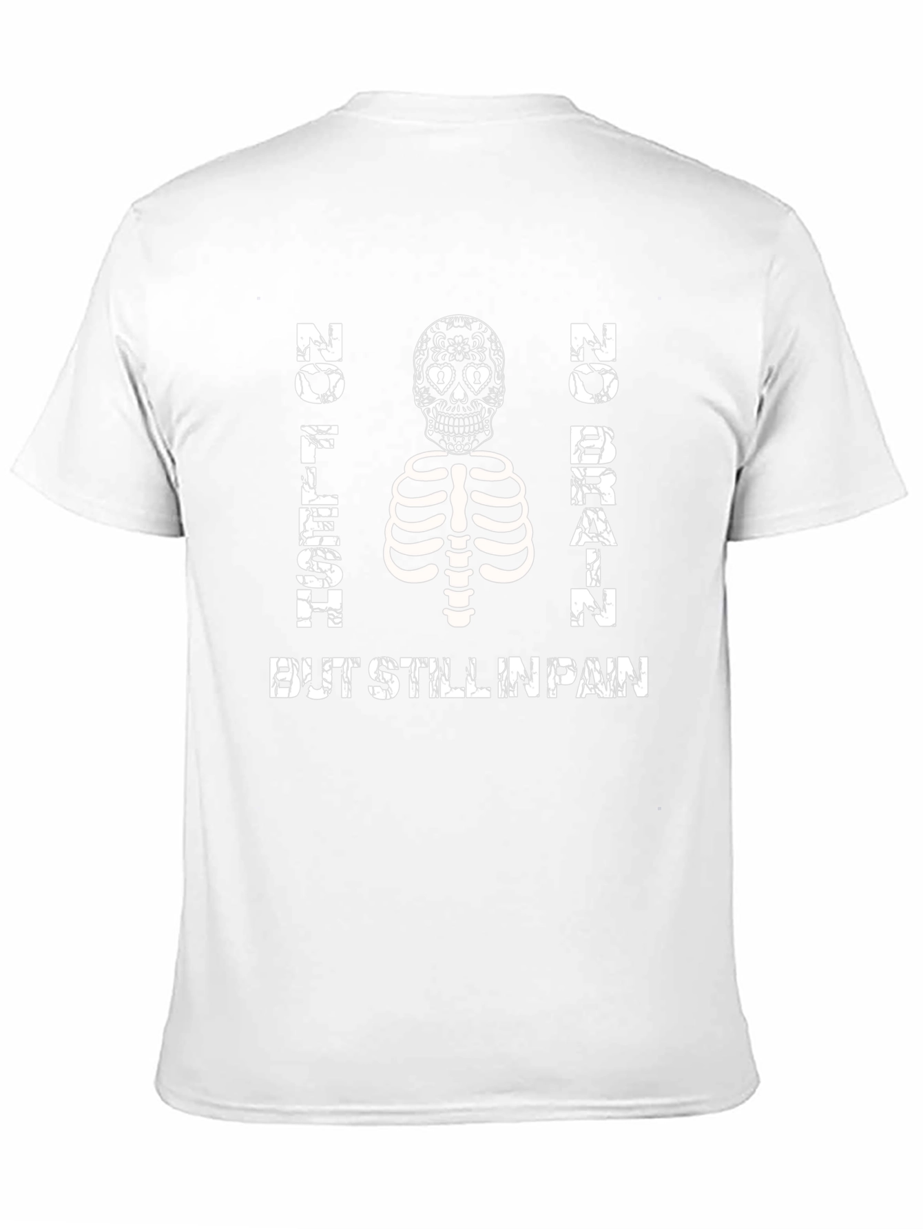 No Flesh No Brain Skeleton Graphic T-Shirt