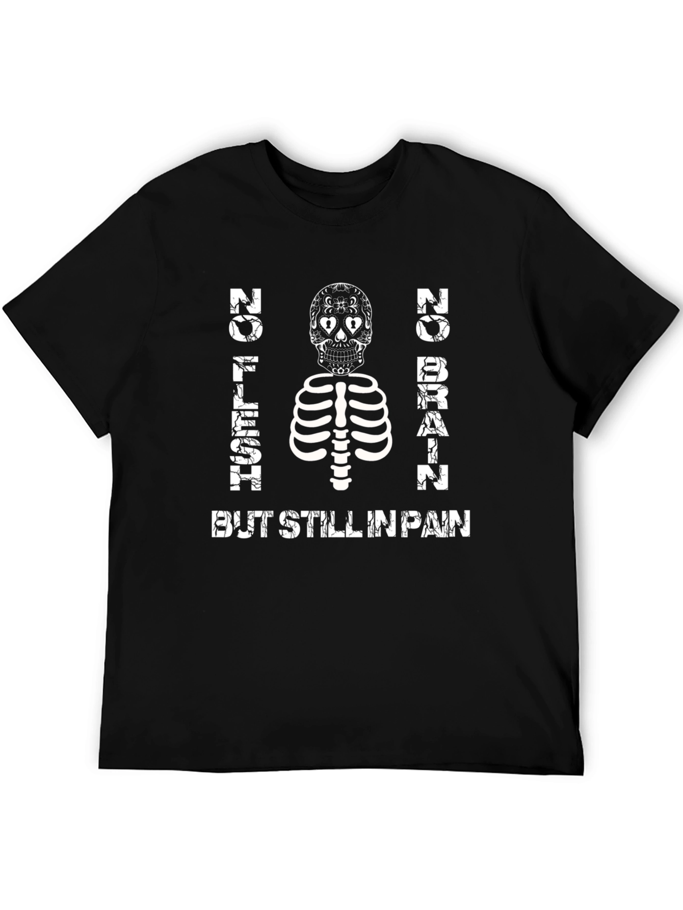 No Flesh No Brain Skeleton Graphic T-Shirt