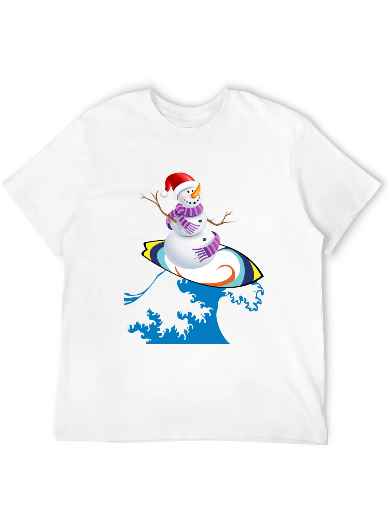 Surfing Snowman Graphic Tee