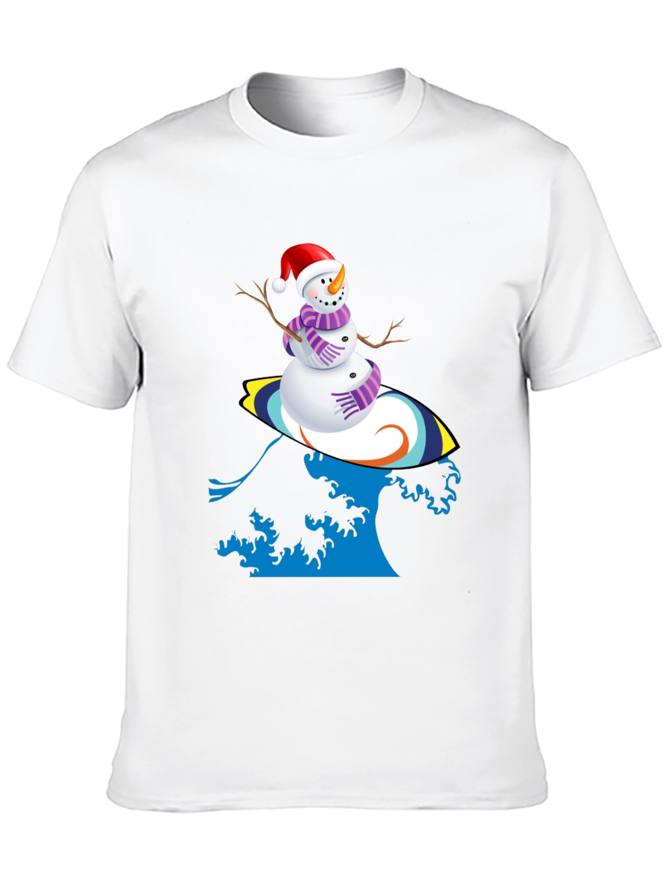 Surfing Snowman Graphic Tee