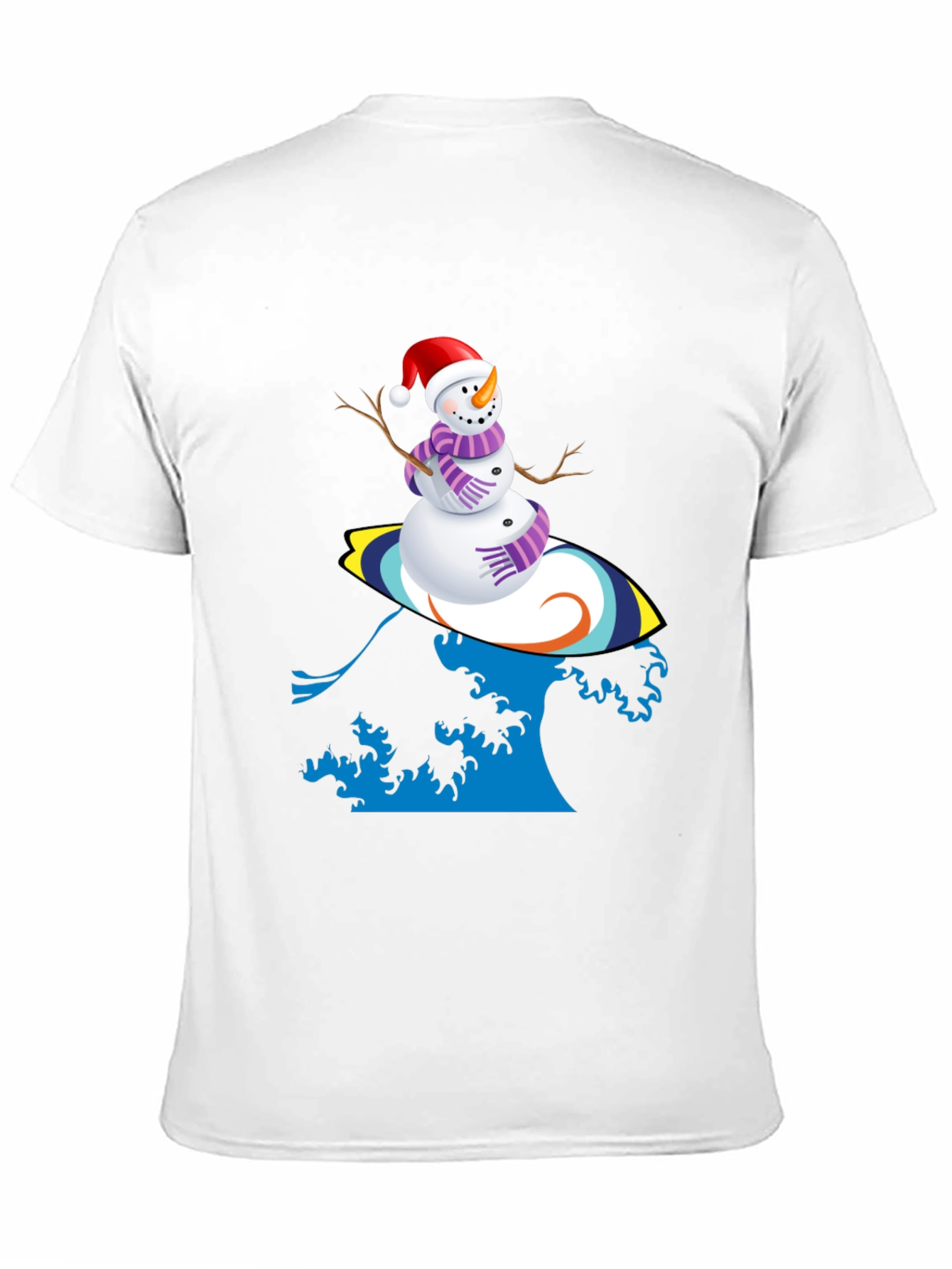 Surfing Snowman Graphic Tee