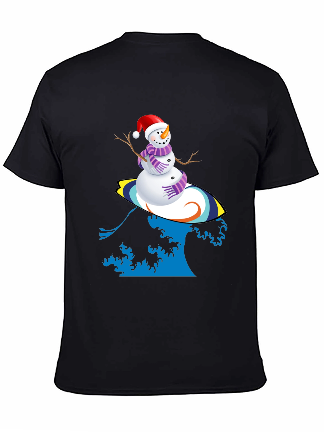 Surfing Snowman Graphic Tee