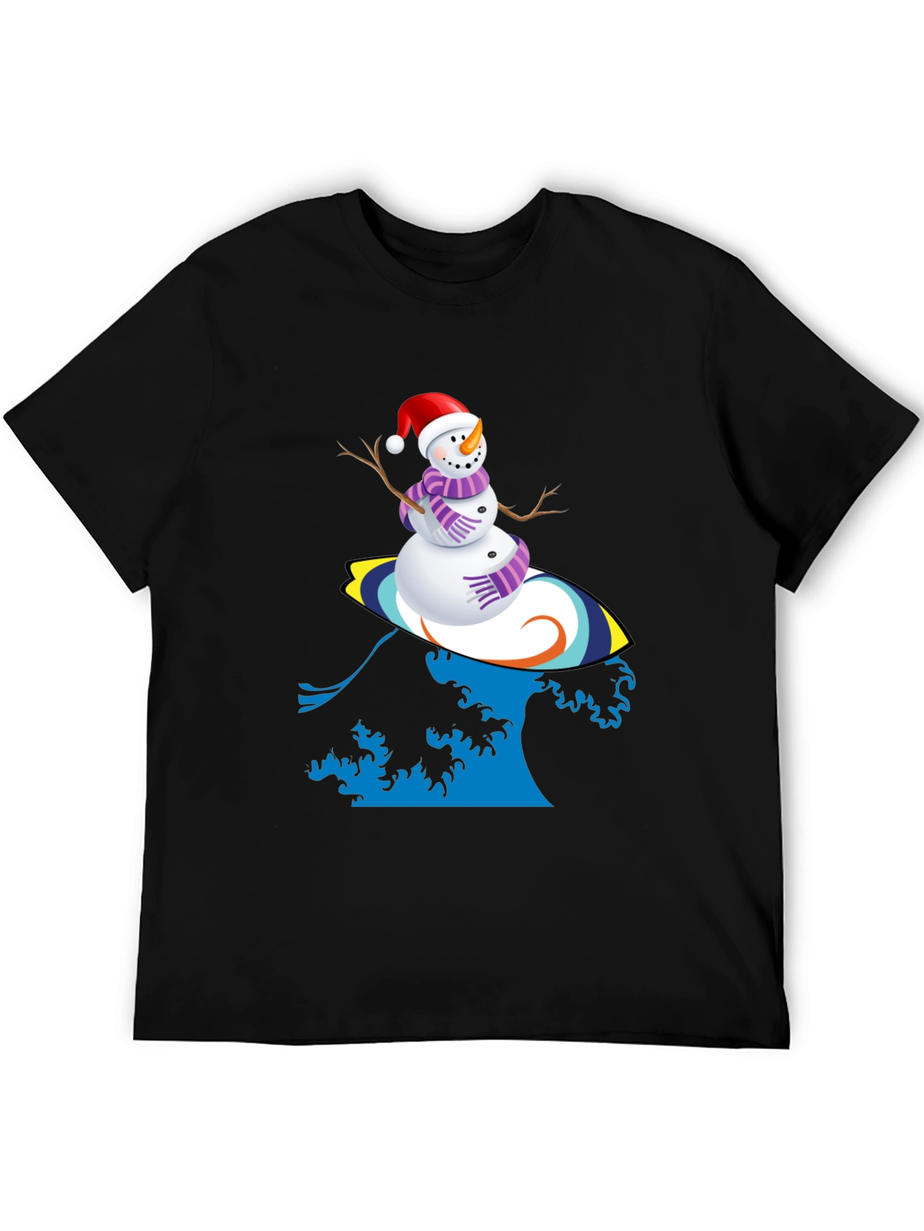 Surfing Snowman Graphic Tee