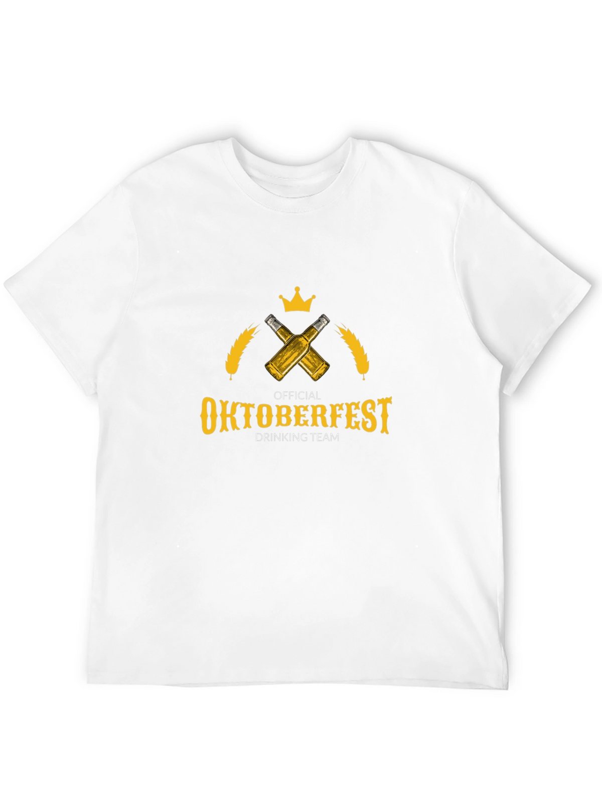 Oktoberfest Drinking Team T-Shirt - Beer & Crown Design