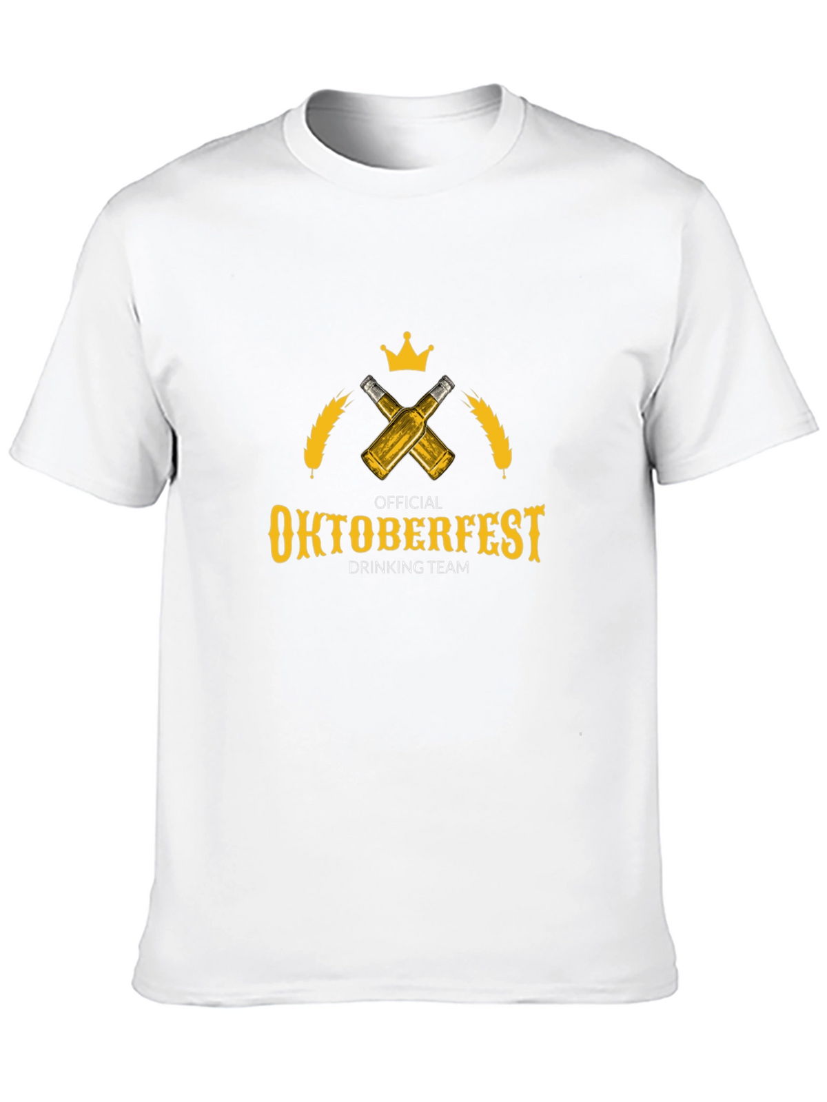 Oktoberfest Drinking Team T-Shirt - Beer & Crown Design