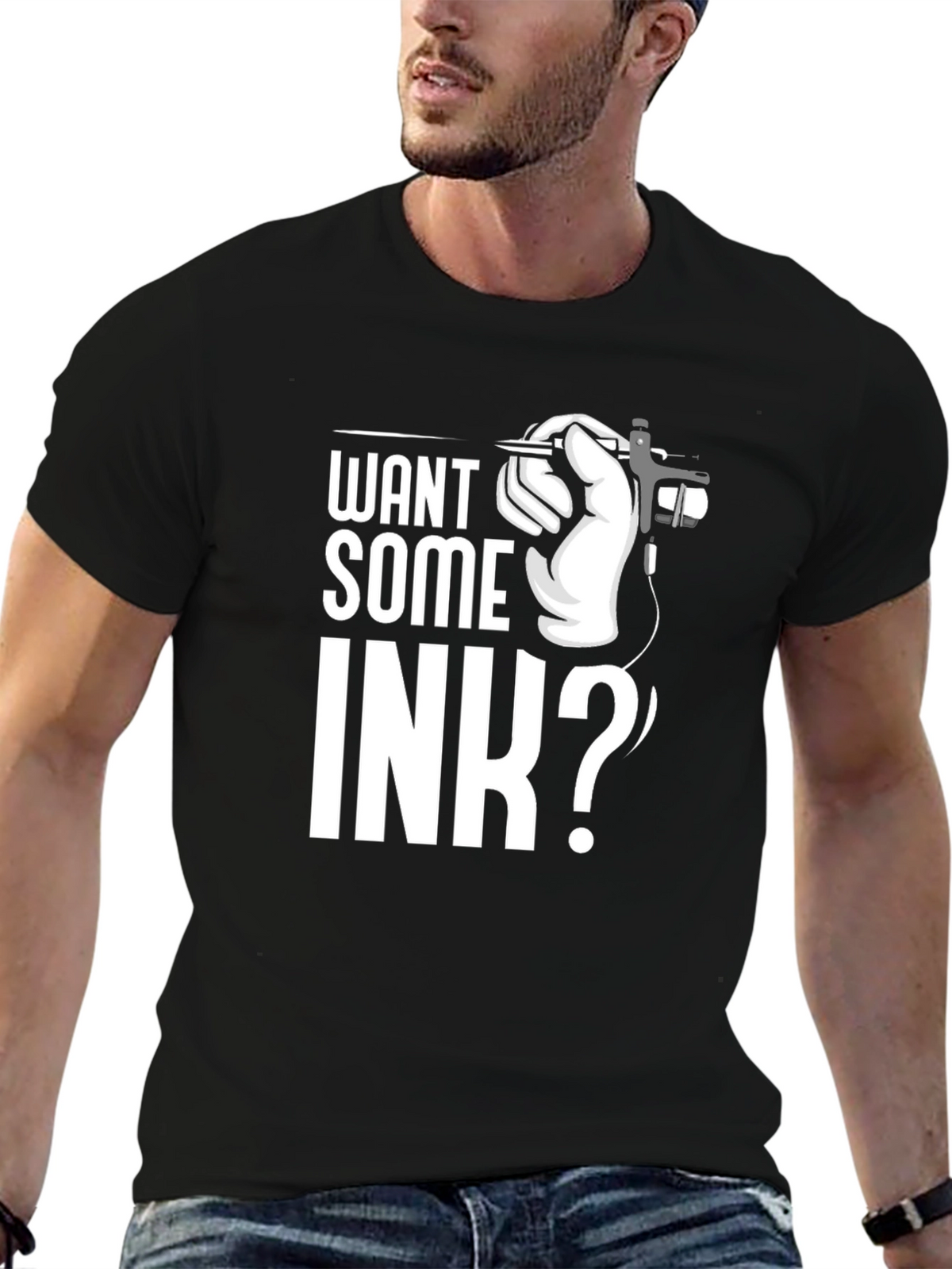 Want Some Ink? Graphic Tee - Tattoo Artist Style
