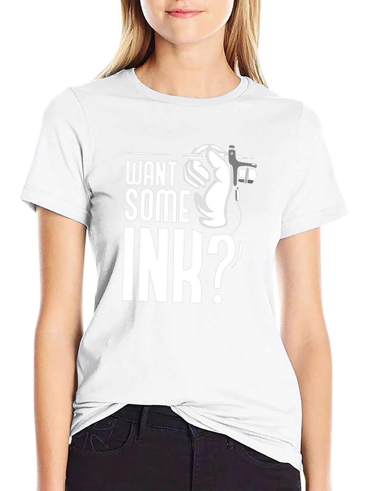 Want Some Ink? Graphic Tee - Tattoo Artist Style
