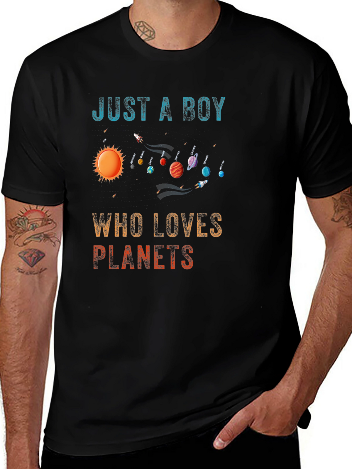 Just A Boy Who Loves Planets T-Shirt